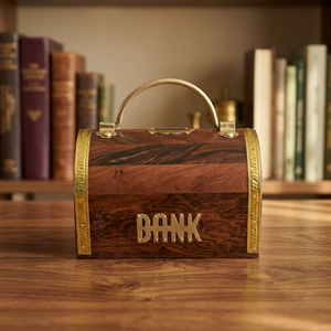 Tirelire en bois avec serrure à combinaison, design portable de haute qualité pour la décoration de la maison et comme cadeau - Product Image 3