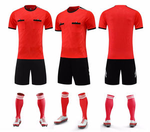 Wasit poliester 100% cepat kering baru olahraga sepak bola wasit Jersey celana pendek Set untuk pria Tim memakai kaus sepak bola grosir - Product Image 4