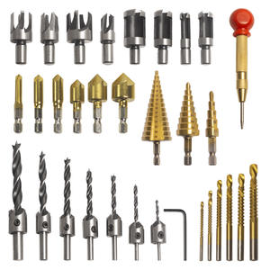 Ensemble de 26 outils de chanfreinage, perceuse à bois, perceuse à bois à pas, perceuse à bois dorée, perceuse à pagode, perceuse à clé en L, ensemble de forets - Product Image 1