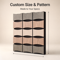 Panneaux acoustiques en MDF sur mesure, panneaux insonorisants pour murs, panneaux décoratifs en lattes de bois pour la décoration murale intérieure