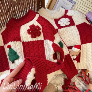<span class=keywords><strong>Pull</strong></span> en tricot pour enfants Automne Hiver Noël Nouvel An Dessin animé Garçons Filles Bébé Haut chaud - Product Image 4
