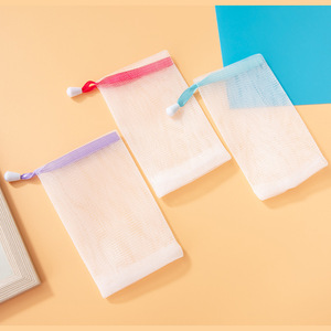 Hai Lớp Bong Bóng Bọt Net Tẩy Tế Bào Chết Lưới Xà Phòng Pouch Xà Phòng Sack Saver Pouch Dây Kéo Chủ Túi Cho Nhà Nguồn Cung Cấp - Product Image 3
