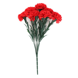 ช่อดอกคาร์เนชั่นประดิษฐ์ ผ้าไหม สมจริง ตกแต่งบ้าน ของขวัญวันแม่ - Product Image 5