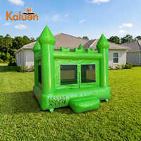 Château gonflable Kaluen vert, petit château gonflable pour enfants, château gonflable d'intérieur pour enfants