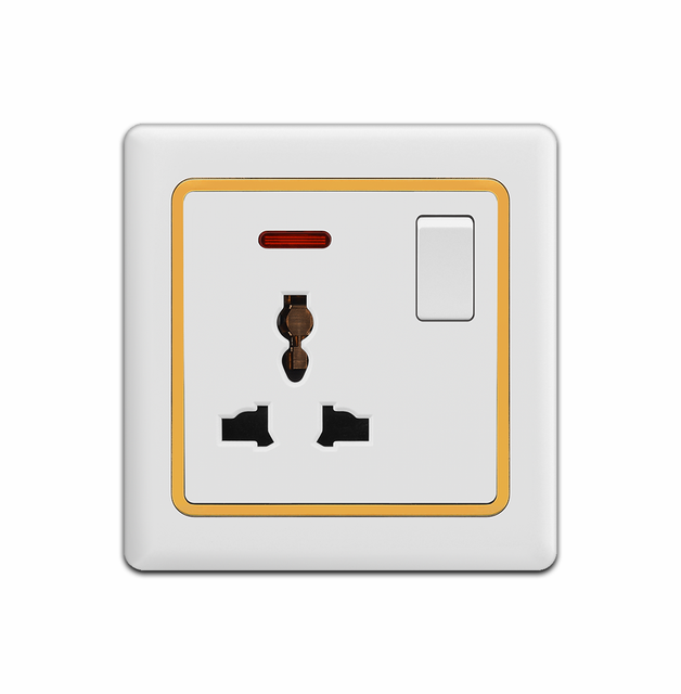 Hot Selling Household and Commercial Use Switches and Socket 13A 250V Socket With Light Switch
