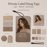 Étiquettes personnalisées imprimées pour perruques, étiquettes volantes en papier mat à marque privée avec image et texte du logo pour l'emballage de mèches de cheveux naturels