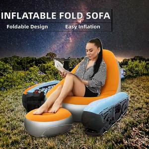 Sofá Cama Inflable de PVC para Exteriores, Moderno, Portátil, Plegable, con Bomba de Pie, para Dormitorio, Sala de Estar, Uso Hospitalario, JOYSEA - Product Image 2