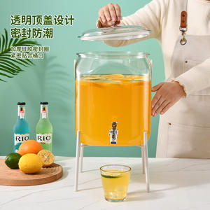 Pichet à Boissons Glacées d'Été Personnalisé Transparent avec Couvercle 5L, Distributeur de Jus et Boissons Maison avec Robinet - Product Image 2