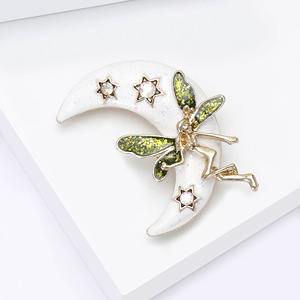 Broches de Luna en Aleación Chapados en Oro, Diseño Personalizado, Broche para Boda y Compromiso, para Ropa de Mujer y Corsage - Product Image 3