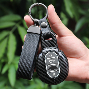 Housse de protection pour clé à distance de voiture Accessoires de protection Shell Fob Carbon Fiber Car Key Case pour BMW <span class=keywords><strong>MINI</strong></span> <span class=keywords><strong>Cooper</strong></span> F56 F54 F55 Protector 2 - Product Image 3