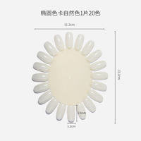 Professionnel en gros forme ovale ongles conseils Nail art affichage haute qualité ovale ongles nuancier