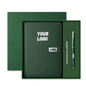 Set de Regalo de Cuaderno y Bolígrafo de Cuero PU de Lujo Personalizado con Logotipo Empresarial para Promociones - Product Image 2