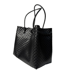 Bolsos de Mano Elegantes para Mujer, Talla L, Color Negro, Marca Sembagi Premium, Hechos con Plástico Reciclado, Ecológicos, Nueva Producción, OEM - Product Image 4