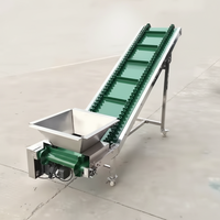 Convoyeur à bande PVC pour l'alimentation des lignes d'assemblage, adapté aux particules de thé et de biomasse, élévateur à haute efficacité, durable et facile à utiliser