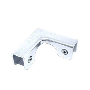 GQK G41 Connecteur d'angle durable en acier inoxydable 304, profilé en T, pour fixation de carreaux de verre - Product Image 1