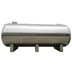 Tanque de armazenamento horizontal grande de aço inoxidável 304 ou 316 para óleo e água