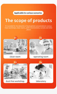 OEM ODM monitoramento partícula contador PM2.5 PM10 detector ar qualidade monitor poeira detecção medida instrumento - Product Image 5