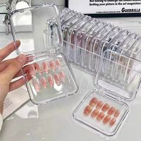 Boîte de rangement et présentoir transparent en acrylique pour capsules d'ongles, support de présentation transparent pour ongles, étagère de rangement pour bijoux