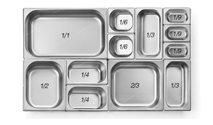 Bac GN en acier inoxydable de taille 1/6, capacité de 1,5 L conforme aux normes européennes Gastronorm - Product Image 3
