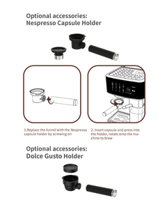 Máquina de <span class=keywords><strong>Espresso</strong></span> Anbolife de 20 Bares |   Termobloque de Calentamiento Rápido |   Control de Volumen para Medidor de Flujo |   Marco de Acero Inoxidable y Mango de PF - Product Image 3