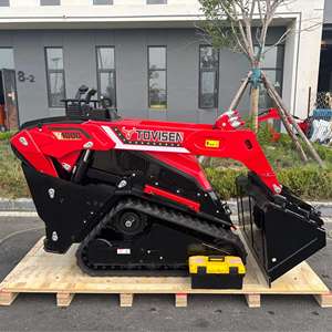 TOVISEN V1000 Mini Skid Steer Loader Diesel Orugas Hidraulica Alto Flujo Mulcher Forestal - Product Image 6