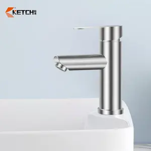 Bathroom Wash Basin Mixer Tap Black Bathroom Sink Fittings Matt Washbasin Tap Set for Bathroom Kitchen 304 Stainless Steel