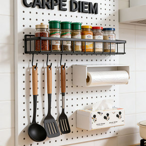 Modern Lightweight Powder Coated Free Standing Metal Pegboard Square Garment Hanger Wall Display <b>Stand</b> Easy Assembly Retail Tool - Product Image 5