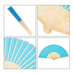 Abanicos de Bambú de 21 cm de Largo, Multicolores, Recuerdos Únicos para Invitados, Regalo de Boda - Product Image 5
