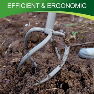 Steel Garden Cultivator Twist Hand Tiller Heavy Duty Metal Soil Loosening Weeding <b>Tool</b> Manual <b>Lawn</b> <b>Aerator</b> <b>for</b> Garden Bed - Product Image 5
