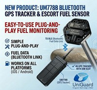 Rastreador de Combustible Bluetooth UM778B Compatible con 4 Sensores ESCORT BLE 4G LTE IP68 Resistente al Agua Monitoreo de Consumo de Combustible