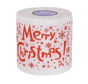 Custom Print Christmas Customized Design Printing Toilet Paper Rolls For Christmas Festival