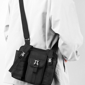 Men's <b>Chest</b> Bag Multiple Pockets Tactical Outdoor Sports Storage Tool Bag Solid Color Summer 2024 - Product Image 1