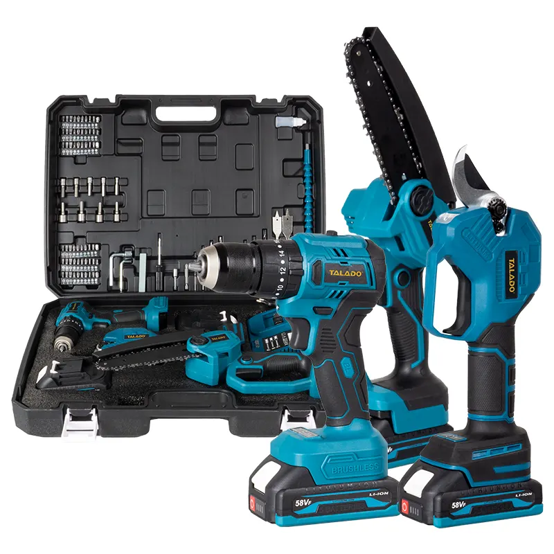 Buona qualità 21V colore blu kit di utensili elettrici Cordless Set di strumenti utili per il taglio del legno