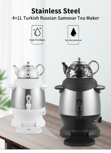 Bollitore Elettrico Turco per Tè, Macchina per Bollire l'Acqua, <span class=keywords><strong>Teiera</strong></span> <span class=keywords><strong>Samovar</strong></span> 4L+1L per Hotel, Cucina e Casa - Product Image 6