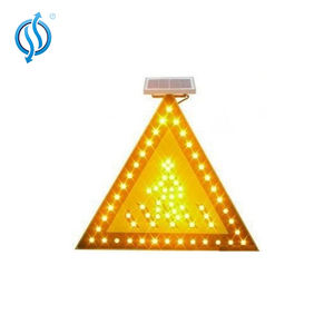 Özel Alüminyum Elmas Şeklinde Siyah Ön Tehlike Güneş Enerjili LED Hız Azaltma Araç Güvenlik Uyarı Trafik Levhası - Product Image 4