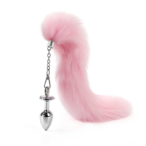 Detachable Fox <b>Tail</b> Anal <b>Plug</b> Pink Adult Sex Toy For Couples SM Play - Product Image 5