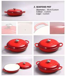 Bộ nồi chảo kim loại cao cấp 11 món, bộ dụng cụ nấu ăn nhà bếp, bộ nồi nấu bằng gang tráng men - Product Image 5