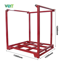 Étagère de stockage en acier de taille personnalisée, démontable, empilable, avec revêtement en poudre, pour entrepôt