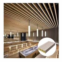 Tubo de Madera Cuadrado con Revestimiento de PVC, Columna de WPC para Techo, Materiales Decorativos para Interiores