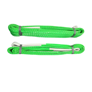 Élingue de sangle en polyester vert de 2 tonnes Largeur de 50mm Facteur de sécurité 8:1 La conception à œil plat assure un levage et un remorquage en toute sécurité des charges lourdes - Product Image 1