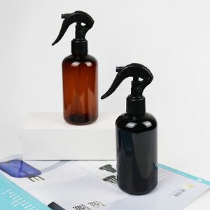 Lingka Fine <b>Mist</b> 250ML Cylinder Cosmetic Spray <b>Bottle</b> with Gold Stamp Yellow Color Press Pump PET Material - Product Image 3