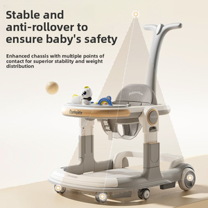 Nuevo Andador Multifuncional 4 en 1 para Bebés, Plegable y Ajustable, Antivuelco, con Música y Ruedas, para 0-18 Meses, Capacidad de 10 kg - Product Image 2