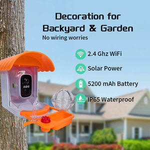 Comedero Inteligente para Colibríes <span class=keywords><strong>con</strong></span> Cámara 3MP HD, Identificación por IA, WiFi Inalámbrico, Alimentador <span class=keywords><strong>de</strong></span> Aves para Exteriores <span class=keywords><strong>con</strong></span> Energía Solar para Jardín - Product Image 1
