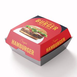 Scatola per Hamburger da Asporto OEM, in Carta Alimentare, con Logo Personalizzato, Laminazione Opaca, Riciclata, per Sushi - Product Image 3