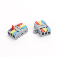 Connecteurs de câblage à 3 broches en cuivre LT3-1 32A 120V, bornier d'alimentation LED, connexion rapide par enfichage, boîtier PC universel compact