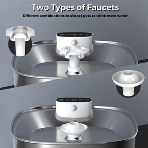 Air mancur hewan peliharaan tanpa kabel <span class=keywords><strong>3</strong></span>.2LStainless Steel, Dispenser air kucing otomatis, air mancur minum hewan peliharaan bertenaga baterai untuk kucing - Product Image 2