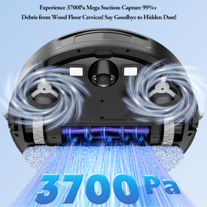 หุ่นยนต์ดูดฝุ่นถูพื้น GEERLEPOL V6 อัตโนมัติ ควบคุมผ่านแอพ ระบบนำทางด้วยไจโรสโคป ทำความสะอาดพื้น - Product Image 3