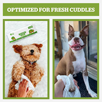 Lingettes nettoyantes pour animaux de compagnie personnalisées avec logo OEM, sans alcool, biodégradables, sans danger pour la léchage, hypoallergéniques, pour le toilettage des chiens et des chats