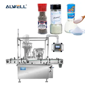 ALWELL Automatic Spice Jars Packaging Machines Spice Powder Plastic Bottle Filling Machine