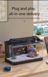 Acquario Smart Kuoting di Medie Dimensioni con Filtro Posteriore, Vasca per Pesci da Salotto, Acquario da Scrivania per Pesci Rossi, Acquario Decorativo - Product Image 3